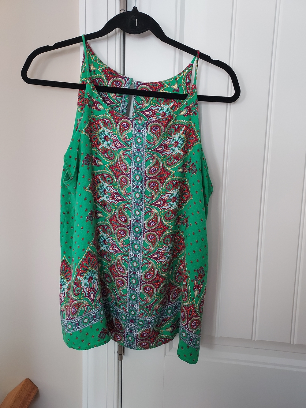 Green Paisley Print Spaghetti Strap Top From Stitchfix